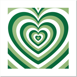 Green Latte Heart Posters and Art